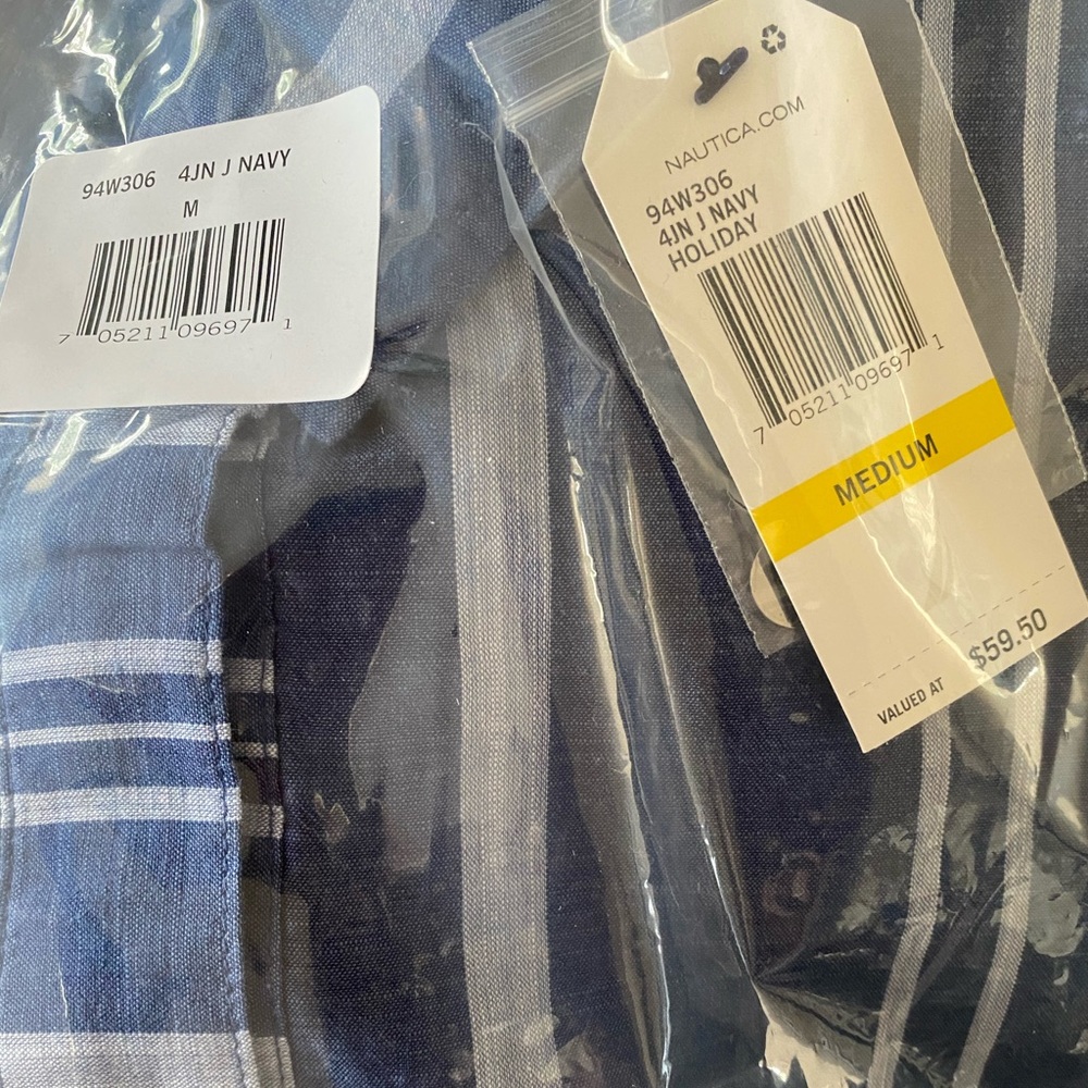 NAUTICA THREE-QUARTER SLEEVE STRIPE POPOVER SHIRT - Picture 6 of 6